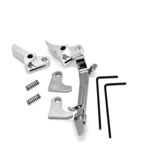 Alternative view of ⚡ New: Race Value Glock FRT V2 6061 Aluminum Trigger Bar Kit 2x Shoe (Silver Curve and Flat) Gen 1 2 3 4, 9mm, .40, .357