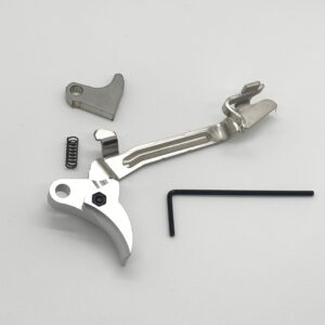 Alternative view of ⚡ New: Race GLOCK FRT V2 6061 ALUMINUM TRIGGER BAR KIT, SILVER CURVE, GEN 1 2 3 4, 9mm, .40, .357